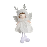 Maxbell Christmas Tree Hanging Pendant Christmas Stuffed Doll for Office Living Room White