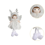 Maxbell Christmas Tree Hanging Pendant Christmas Stuffed Doll for Office Living Room White