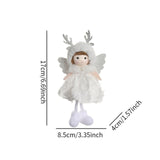 Maxbell Christmas Tree Hanging Pendant Christmas Stuffed Doll for Office Living Room White
