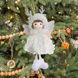 Maxbell Christmas Tree Hanging Pendant Christmas Stuffed Doll for Office Living Room White