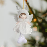 Maxbell Christmas Tree Hanging Pendant Christmas Stuffed Doll for Office Living Room White