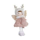 Maxbell Christmas Tree Hanging Pendant Christmas Stuffed Doll for Office Living Room Pink