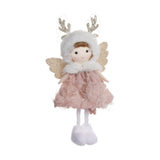 Maxbell Christmas Tree Hanging Pendant Christmas Stuffed Doll for Office Living Room Pink