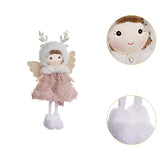 Maxbell Christmas Tree Hanging Pendant Christmas Stuffed Doll for Office Living Room Pink