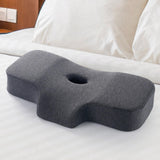 Maxbell Neck Pillow Washable Memory Foam Breathable Lightweight Cervical Pillow Dark Gray