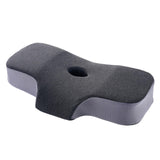 Maxbell Neck Pillow Washable Memory Foam Breathable Lightweight Cervical Pillow Dark Gray Blue Gray