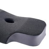 Maxbell Neck Pillow Washable Memory Foam Breathable Lightweight Cervical Pillow Dark Gray Blue Gray