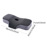 Maxbell Neck Pillow Washable Memory Foam Breathable Lightweight Cervical Pillow Dark Gray Blue Gray