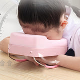 Maxbell Napping Pillow for Desk Supplies Face Down Pillow for Boys Classroom Resting Pink