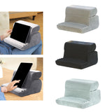 Maxbell Tablet Pillow Stand for Lap Phone Holder Rack for Airplane Travel Bed Ground Grey