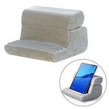 Maxbell Tablet Pillow Stand for Lap Phone Holder Rack for Airplane Travel Bed Ground Grey