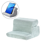 Maxbell Tablet Pillow Stand for Lap Phone Holder Rack for Airplane Travel Bed Ground Light Grey