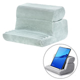 Maxbell Tablet Pillow Stand for Lap Phone Holder Rack for Airplane Travel Bed Ground Light Grey