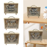 Maxbell Wooden Money Box Lightweight Desk Piggy Bank for Boys and Girls Dorm Bedroom make