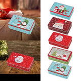 Maxbell Christmas Tin Box Gift Box Cute Case for Christmas Party Favor Holiday Snowman