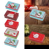 Maxbell Christmas Tin Box Gift Box Cute Case for Christmas Party Favor Holiday Snowman