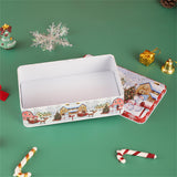 Maxbell Christmas Tin Box Gift Box Cute Case for Christmas Party Favor Holiday Snowman