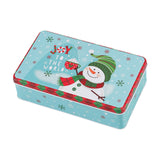 Maxbell Christmas Tin Box Gift Box Cute Case for Christmas Party Favor Holiday Snowman