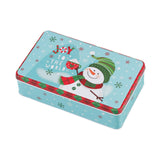 Maxbell Christmas Tin Box Gift Box Cute Case for Christmas Party Favor Holiday Snowman