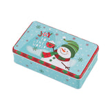 Maxbell Christmas Tin Box Gift Box Cute Case for Christmas Party Favor Holiday Snowman