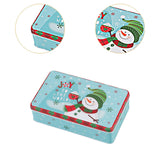 Maxbell Christmas Tin Box Gift Box Cute Case for Christmas Party Favor Holiday Snowman
