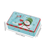 Maxbell Christmas Tin Box Gift Box Cute Case for Christmas Party Favor Holiday Snowman