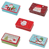 Maxbell Christmas Tin Box Gift Box Cute Case for Christmas Party Favor Holiday Snowman