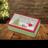 Maxbell Christmas Tin Box Gift Box Cute Case for Christmas Party Favor Holiday Christmas Tree