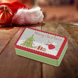 Maxbell Christmas Tin Box Gift Box Cute Case for Christmas Party Favor Holiday Christmas Tree