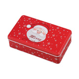 Maxbell Christmas Tin Box Gift Box Cute Case for Christmas Party Favor Holiday Santa Claus Red