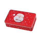 Maxbell Christmas Tin Box Gift Box Cute Case for Christmas Party Favor Holiday Santa Claus Red
