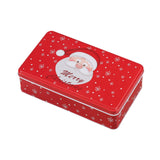 Maxbell Christmas Tin Box Gift Box Cute Case for Christmas Party Favor Holiday Santa Claus Red