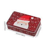 Maxbell Christmas Tin Box Gift Box Cute Case for Christmas Party Favor Holiday Santa Claus Dark Red