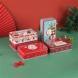 Maxbell Christmas Tin Box Gift Box Cute Case for Christmas Party Favor Holiday Santa Claus Snowman