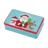 Maxbell Christmas Tin Box Gift Box Cute Case for Christmas Party Favor Holiday Santa Claus Snowman