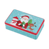 Maxbell Christmas Tin Box Gift Box Cute Case for Christmas Party Favor Holiday Santa Claus Snowman