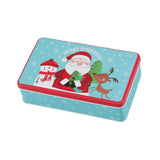 Maxbell Christmas Tin Box Gift Box Cute Case for Christmas Party Favor Holiday Santa Claus Snowman