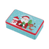 Maxbell Christmas Tin Box Gift Box Cute Case for Christmas Party Favor Holiday Santa Claus Snowman