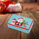 Maxbell Christmas Tin Box Gift Box Cute Case for Christmas Party Favor Holiday Santa Claus Snowman