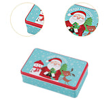 Maxbell Christmas Tin Box Gift Box Cute Case for Christmas Party Favor Holiday Santa Claus Snowman