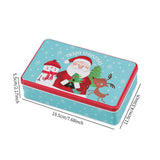 Maxbell Christmas Tin Box Gift Box Cute Case for Christmas Party Favor Holiday Santa Claus Snowman