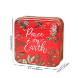 Maxbell Christmas Cookie Tin Cartoon Iron Cookie Case Box for Party New Year Holiday Red Peace