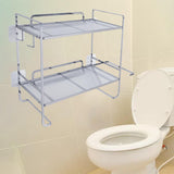 Maxbell over The Toilet Storage Shelf Portable Storage Rack for Dorm Farmhouse Hotel Silver