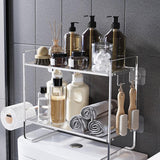 Maxbell over The Toilet Storage Shelf Portable Storage Rack for Dorm Farmhouse Hotel Silver