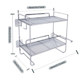 Maxbell over The Toilet Storage Shelf Portable Storage Rack for Dorm Farmhouse Hotel Silver