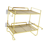 Maxbell over The Toilet Storage Shelf Portable Storage Rack for Dorm Farmhouse Hotel Gold