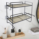 Maxbell over The Toilet Storage Shelf Portable Storage Rack for Dorm Farmhouse Hotel Black