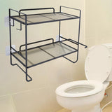 Maxbell over The Toilet Storage Shelf Portable Storage Rack for Dorm Farmhouse Hotel Black