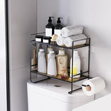 Maxbell over The Toilet Storage Shelf Portable Storage Rack for Dorm Farmhouse Hotel Black