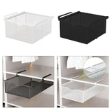 Maxbell Hanging Pullout Drawer Basket Rack Closet Holder for Pantry Cupboard Bedroom White